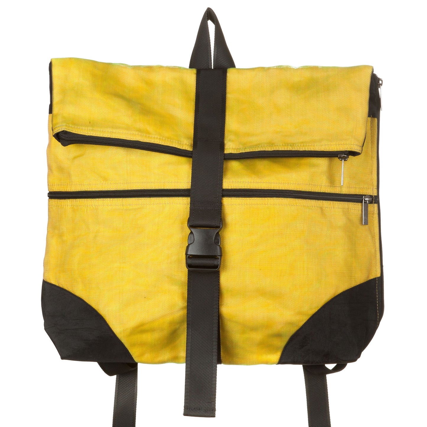 Zaino rete unisex con gomma, giallo