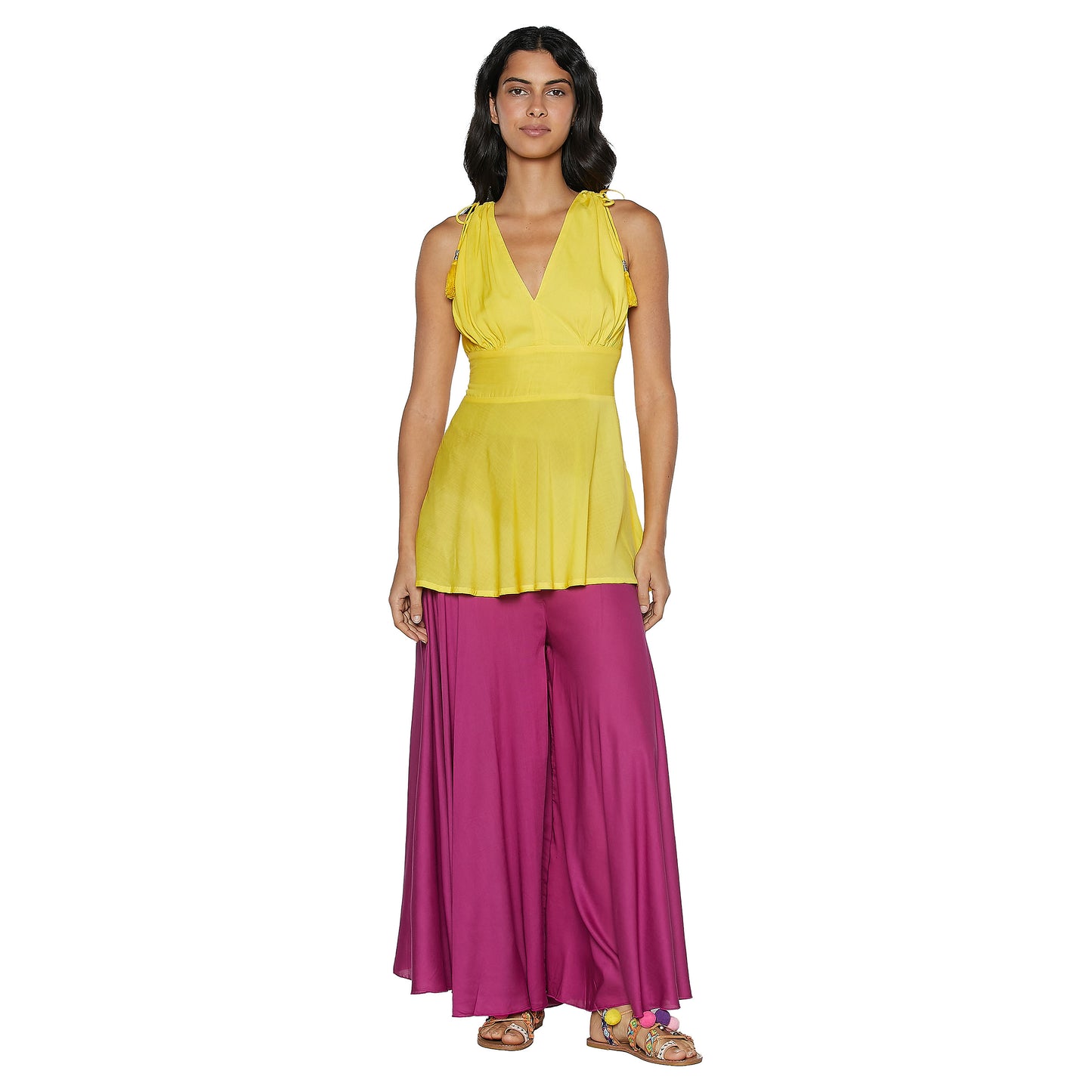 BABA DESIGN Top RAINBOW MODAL Turchese