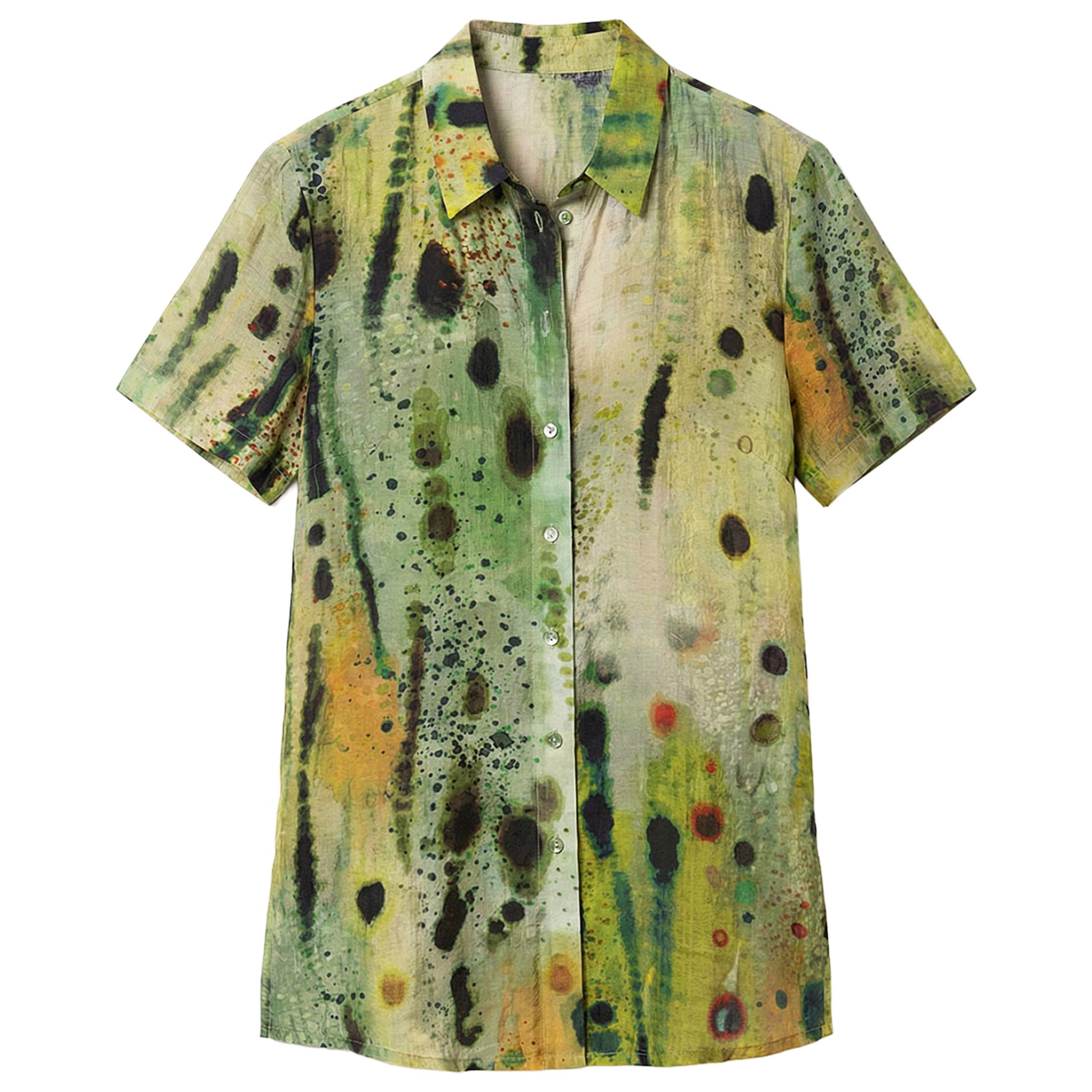 SURKANA Camicia lunga a maniche corte Verde-SURKANA-VIALESCARPE