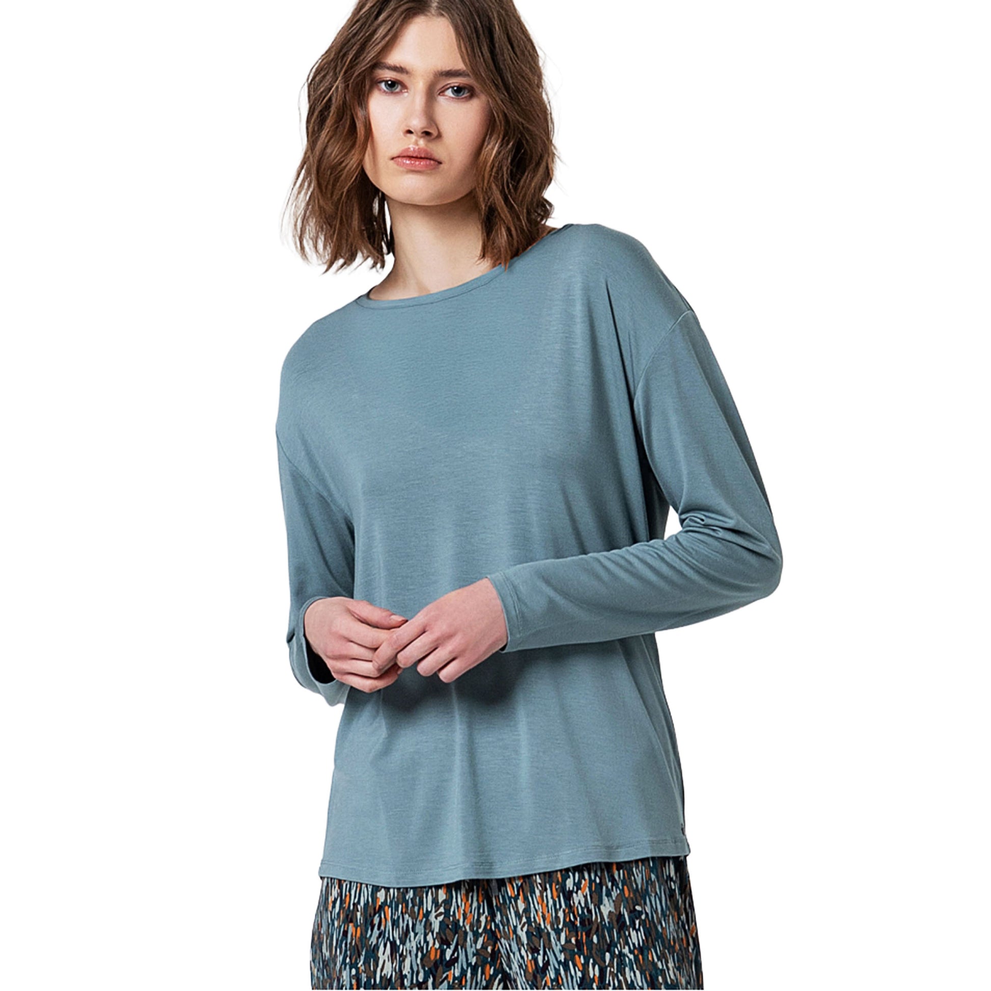 SURKANA - T-shirt con scollo a barca in viscosa di bambù-SURKANA-VIALESCARPE