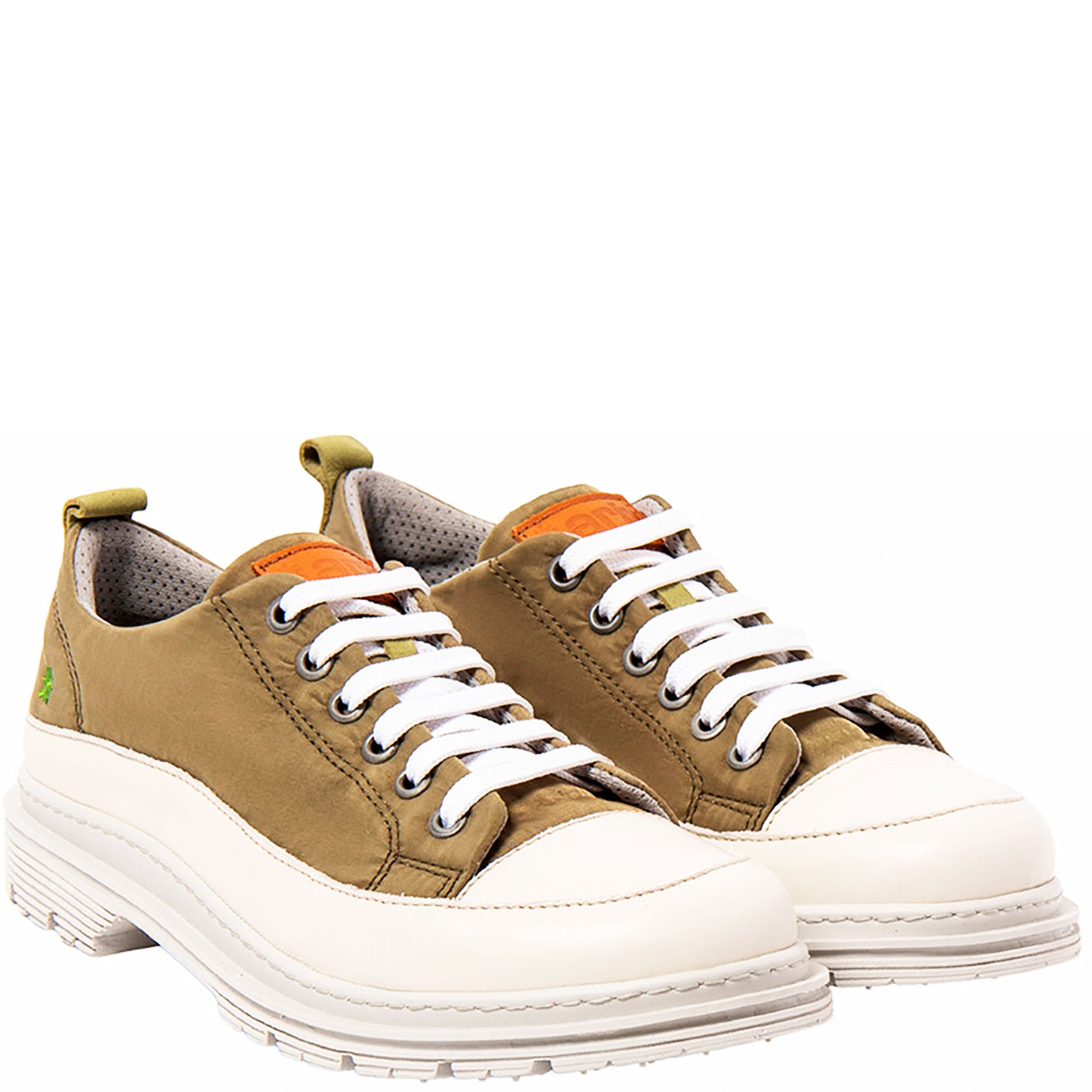 ART Sneakers BIRMINGHAM Nylon Salvia e Pelle Beige-ART®-VIALESCARPE