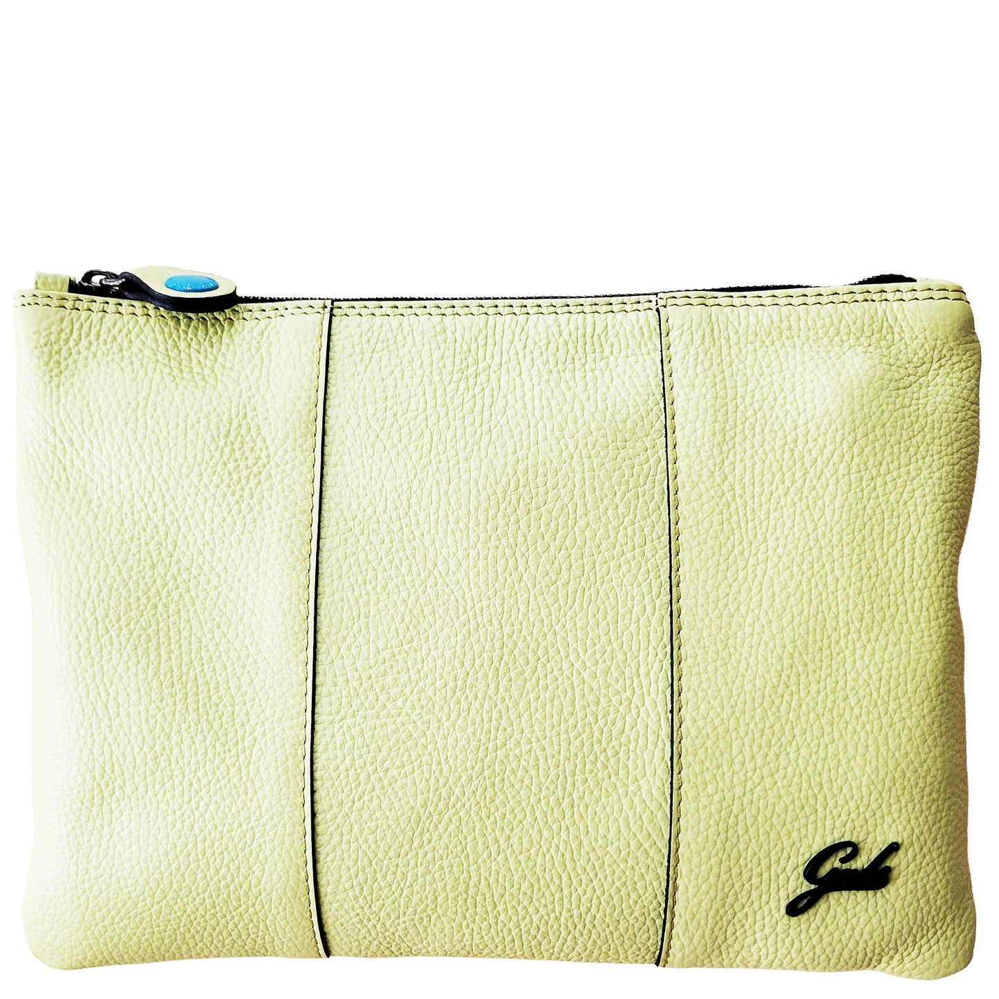 GABS Borsa Pochette "BEYONCE" in Pelle Martellata Citron-GABS-VIALESCARPE