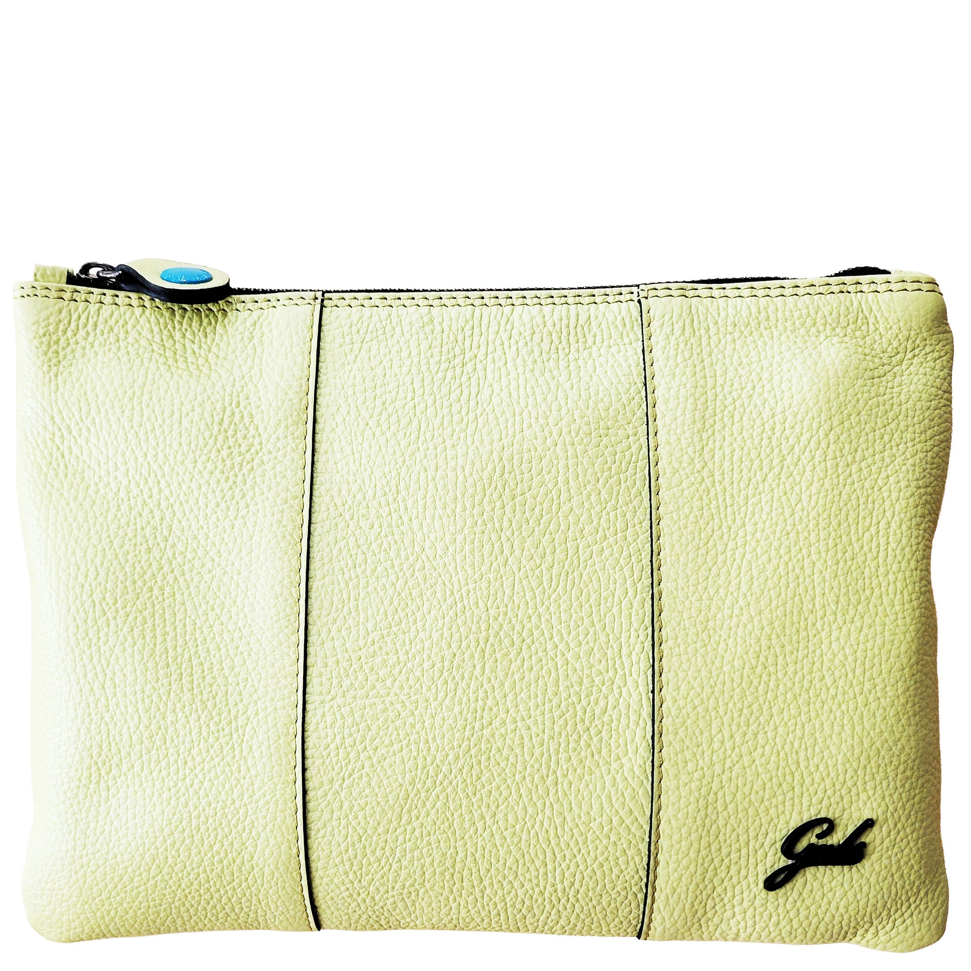 GABS Borsa Pochette "BEYONCE" in Pelle Martellata Citron-GABS-VIALESCARPE