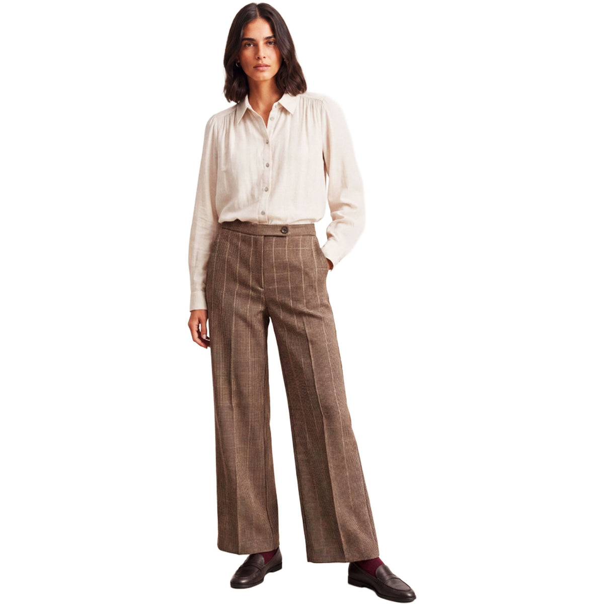 SURKANA Camicia con Arricciature sulle Spalle Crudo