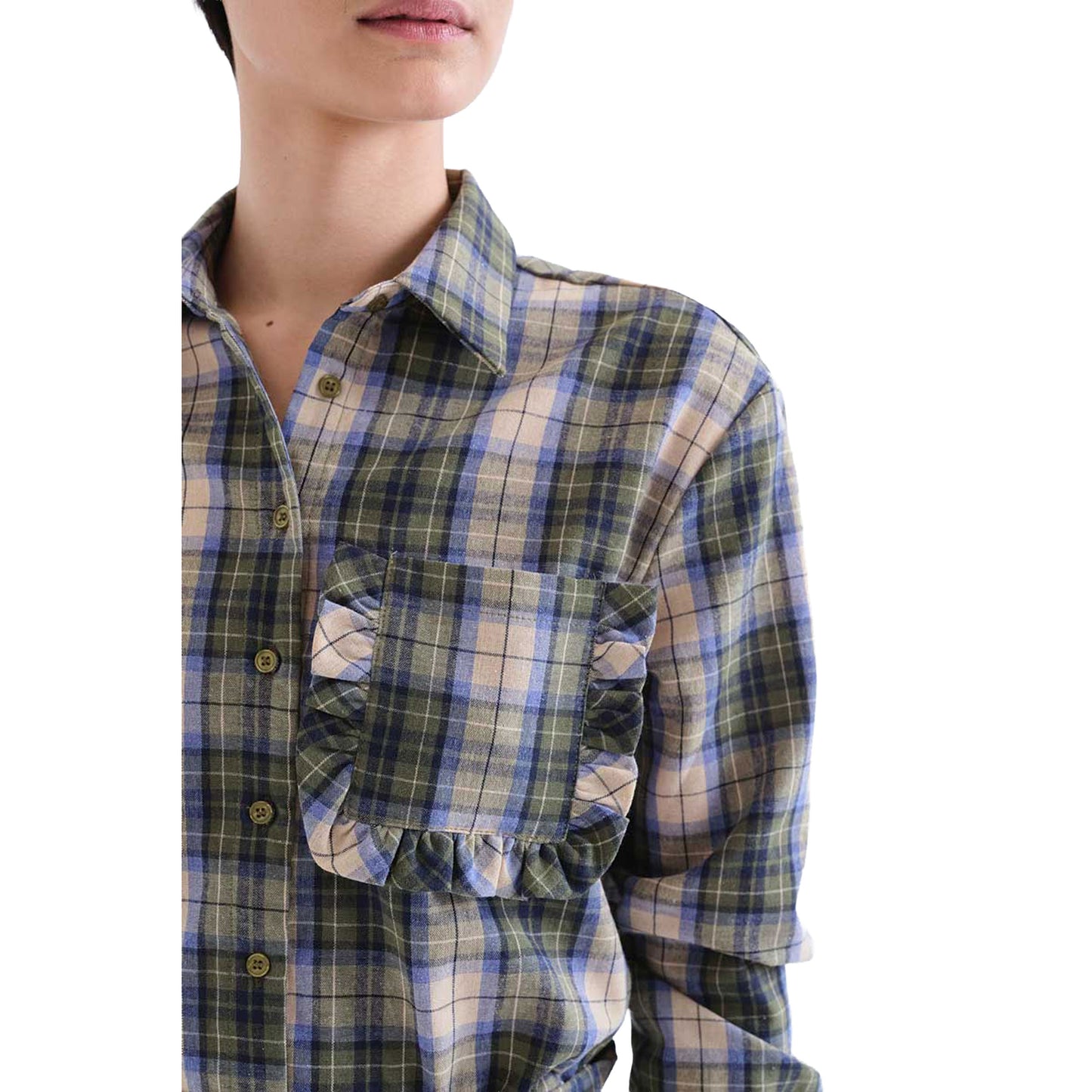 COMPAÑÍA FANTÁSTICA Camicia a quadri verde