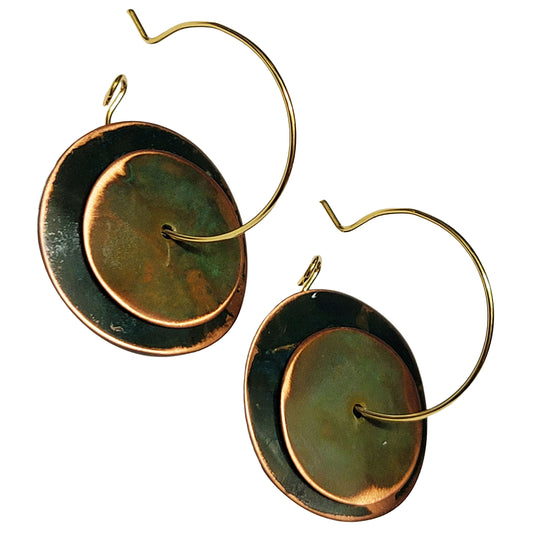HOIKO Orecchini in rame e ottone Doppia Lamina 02