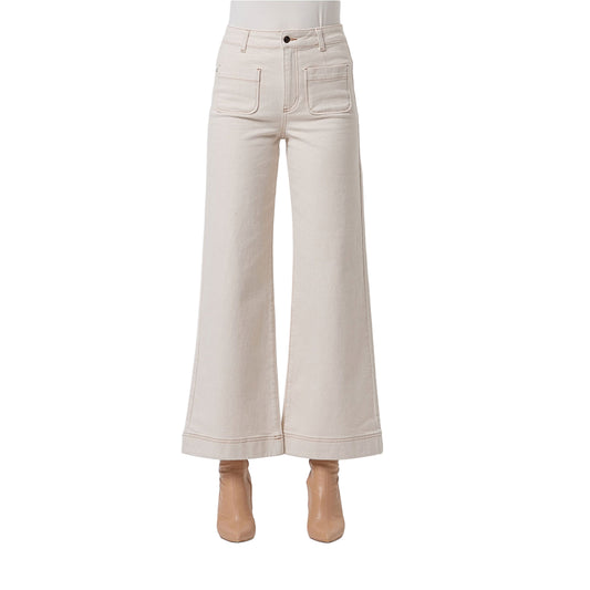 SURKANA Jeans Wide Leg con Tasche Applicate Crudo-SURKANA-VIALESCARPE