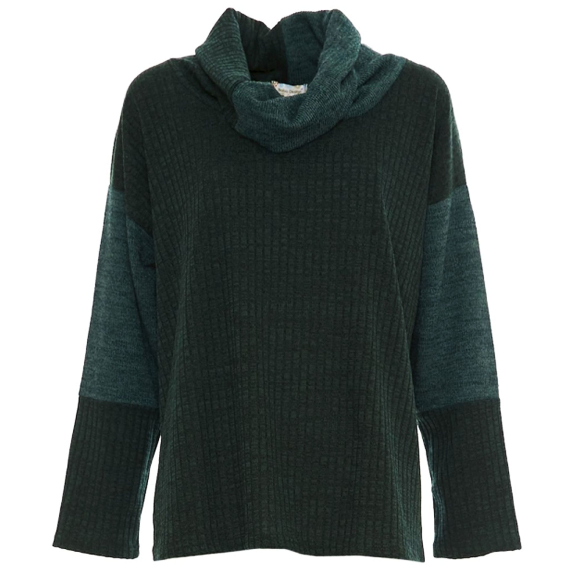 BABA Design Maglia patchwork MURAL VISIONS Verde-Baba design-VIALESCARPE