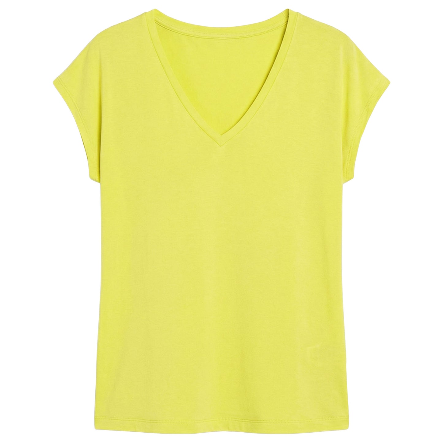 SURKANA T-shirt con collo a V Verde acido