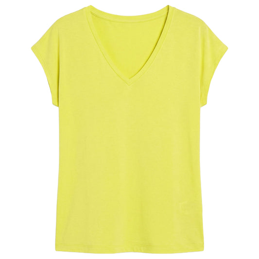 SURKANA T-shirt con collo a V Verde acido