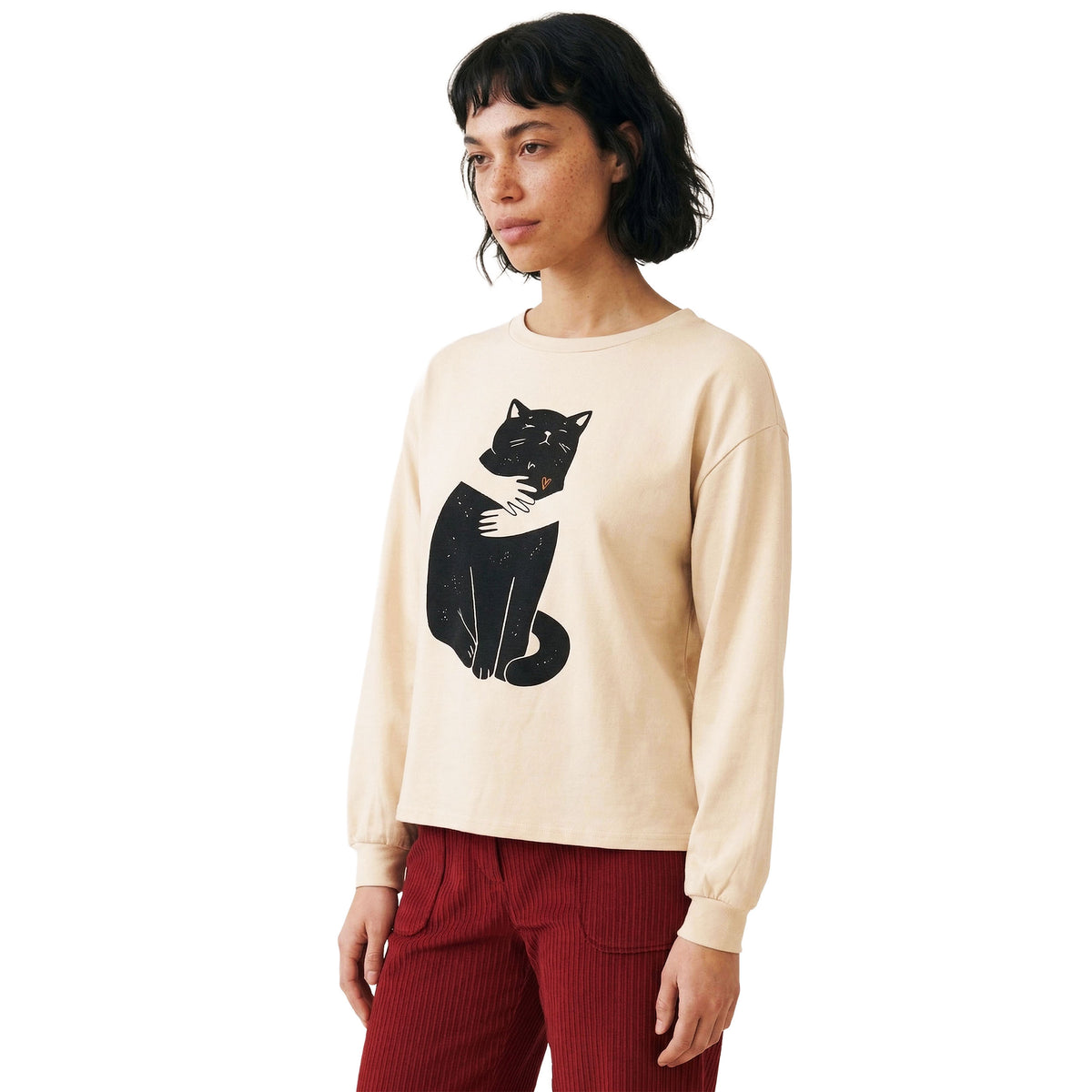 PEPALOVES Felpa Black Cat Beige