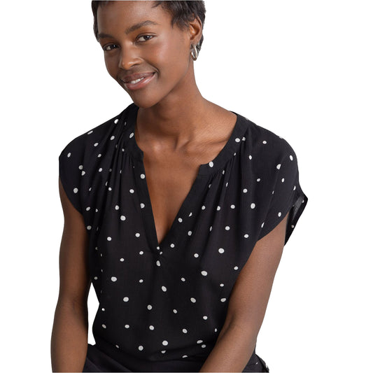 SURKANA - Blusa ampia a pois, scollatura a V