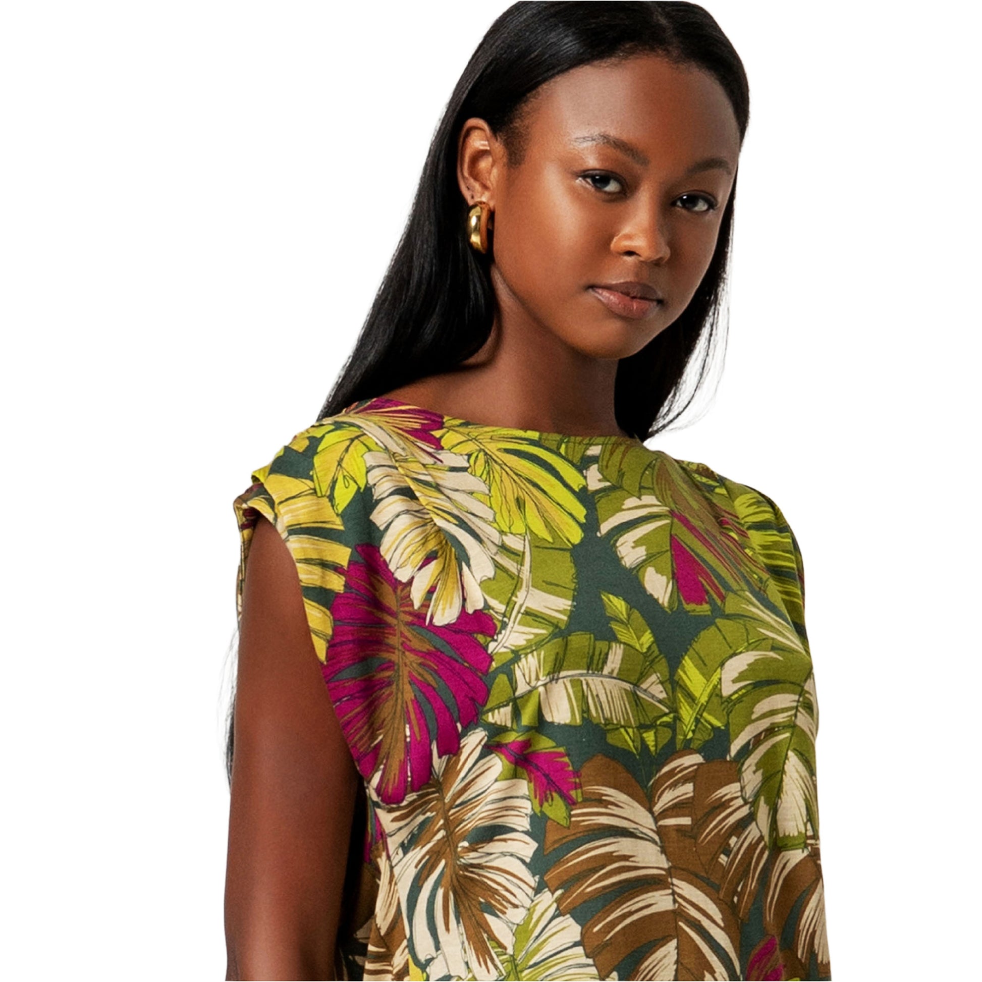 SURKANA Top senza maniche con drappeggio Verde-SURKANA-VIALESCARPE