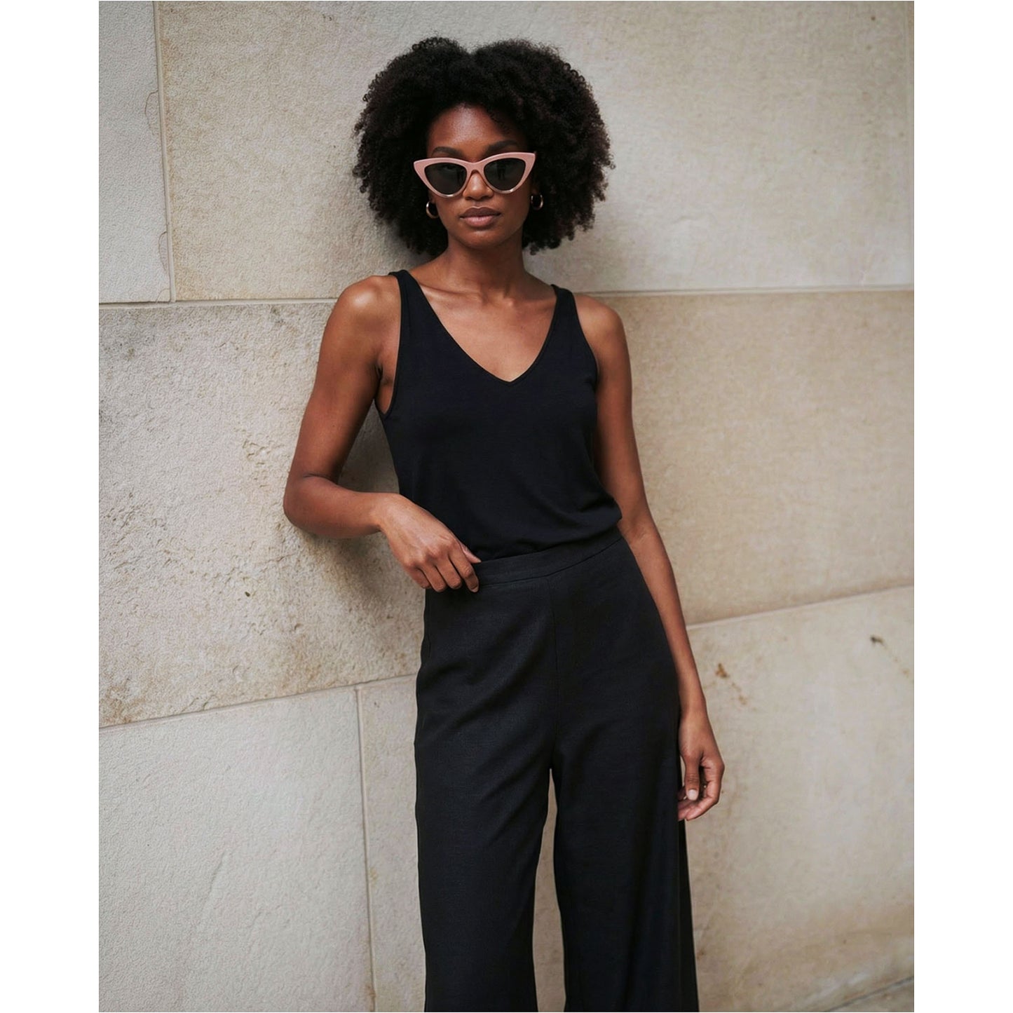 SURKANA Top a spalline Nero-SURKANA-VIALESCARPE