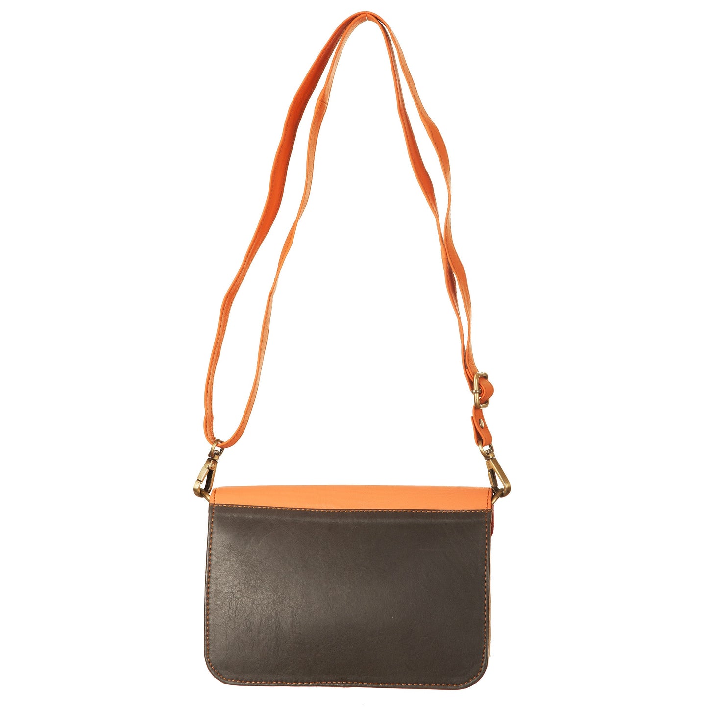 Borsa Clutch liscia basic Lilla-arancio