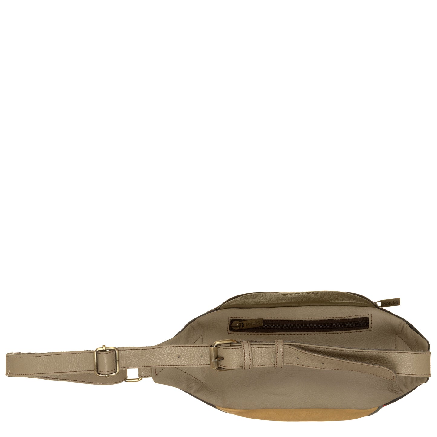 SORUKA Marsupio MOON liscio 047900L Shoking, Arancio, Tortora