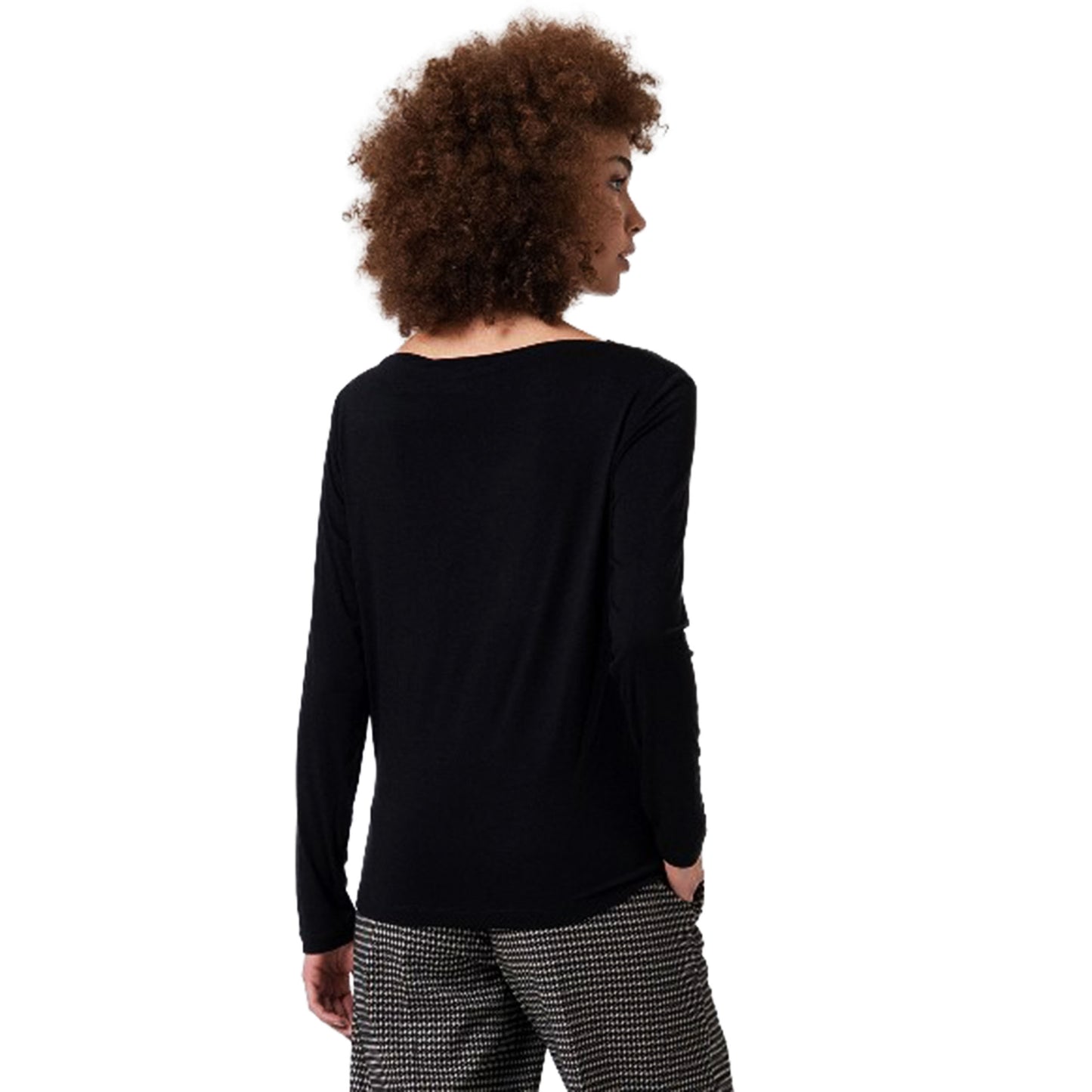 SURKANA - T-shirt con scollo a barca in viscosa di bambù-SURKANA-VIALESCARPE