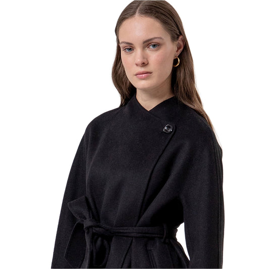 SURKANA Cappotto lungo incrociato Nero