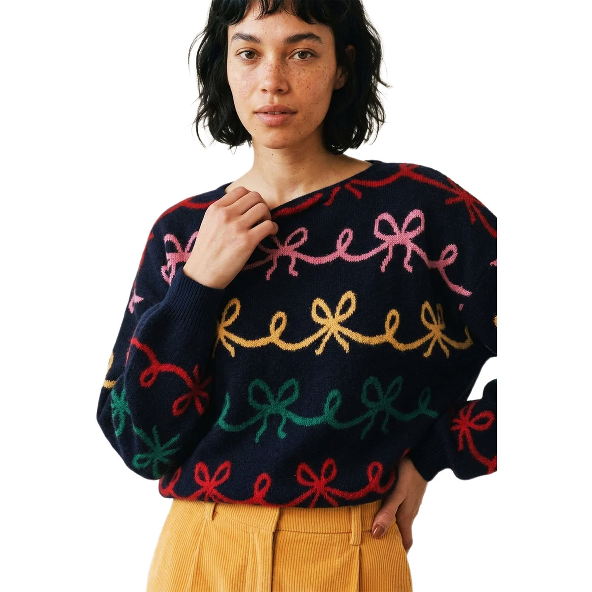 PEPALOVES Maglia Jersey Lazos Nero e Multicolor