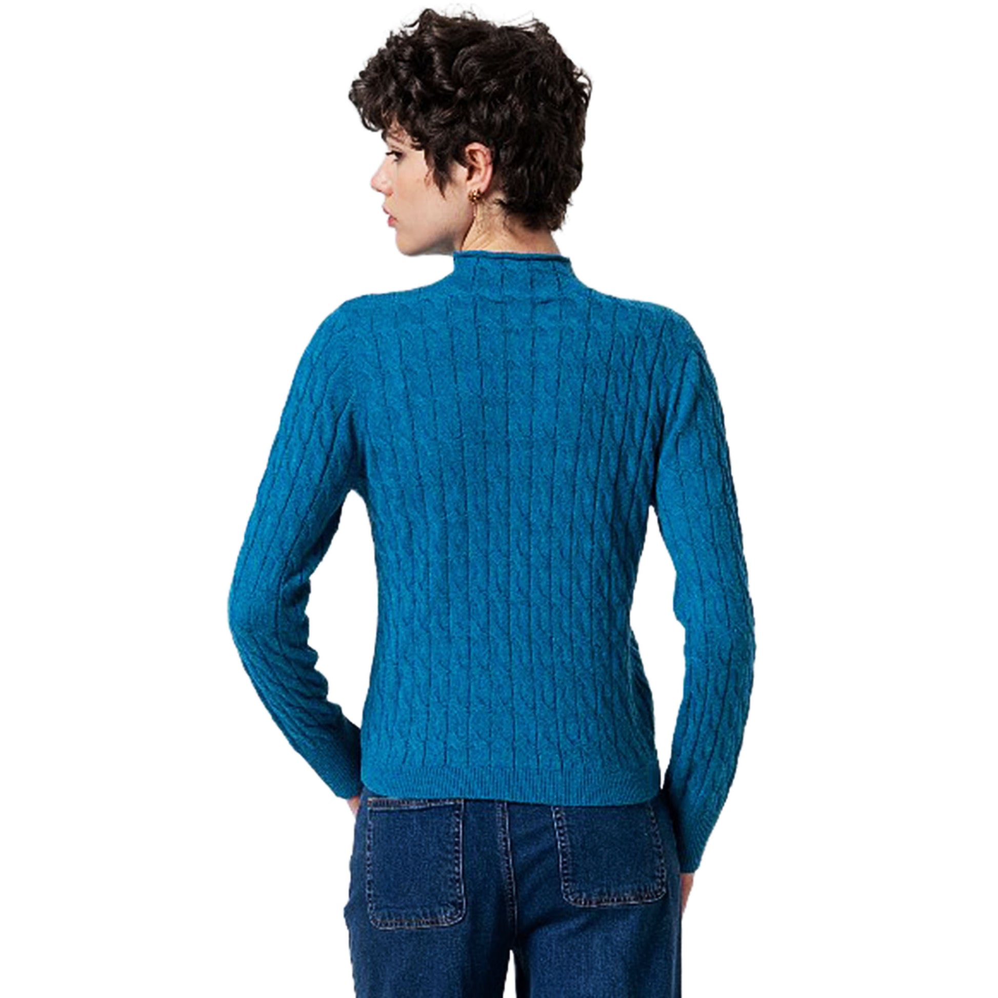 SURKANA - Maglione aderente con trecce e collo perkins-SURKANA-VIALESCARPE