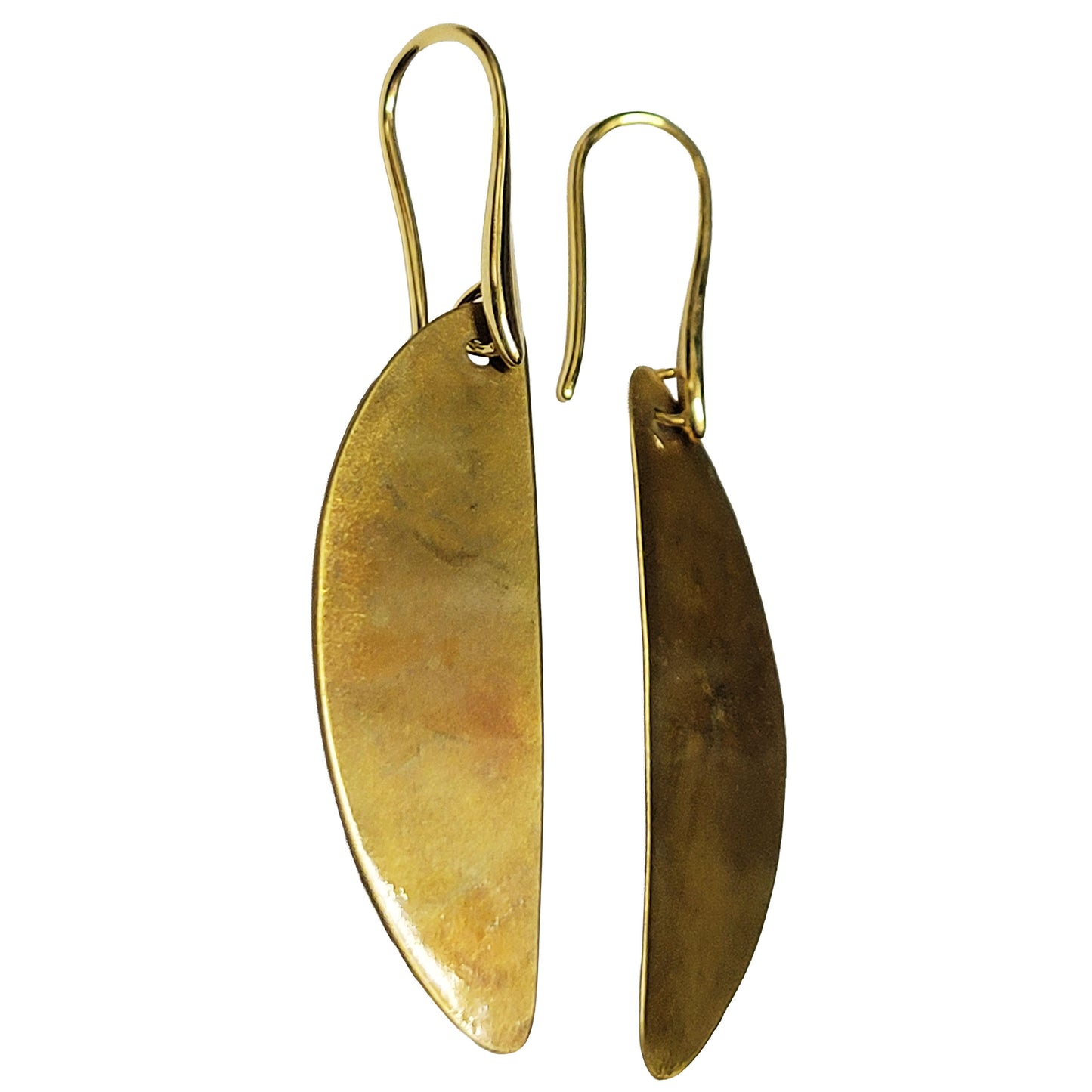 HOIKO Orecchini in rame e ottone foglia di Loto 04