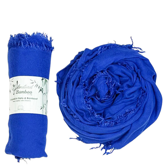 Foulard in Bamboo EcoVeg Tinto a Freddo Cobalto