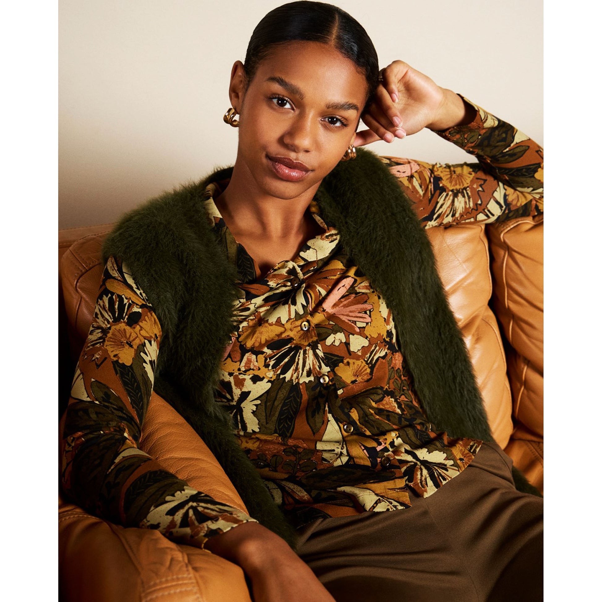 SURKANA - Camicia stampata con colletto a revers-SURKANA-VIALESCARPE