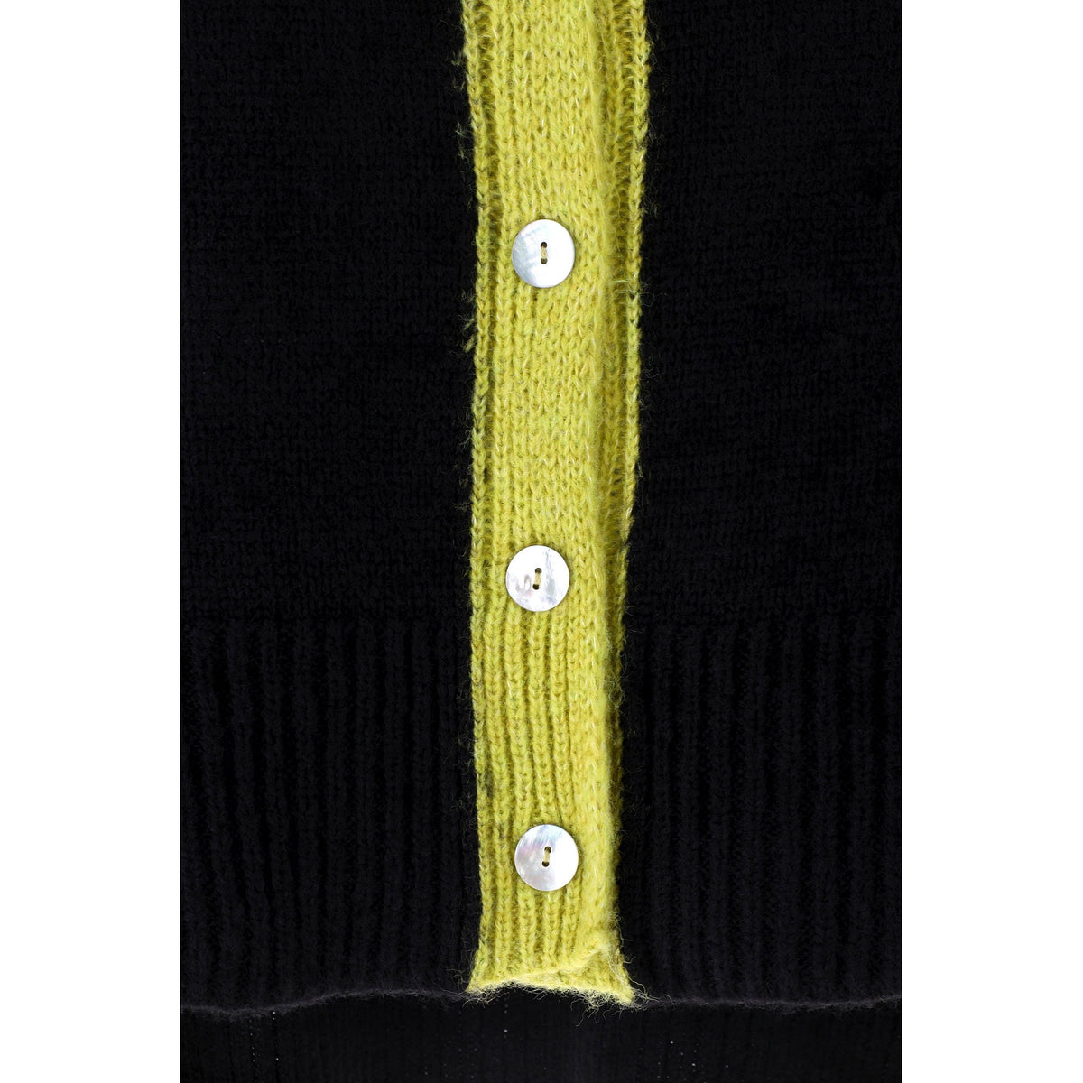 KARAKORUM Cardigan Chantal nero e lime
