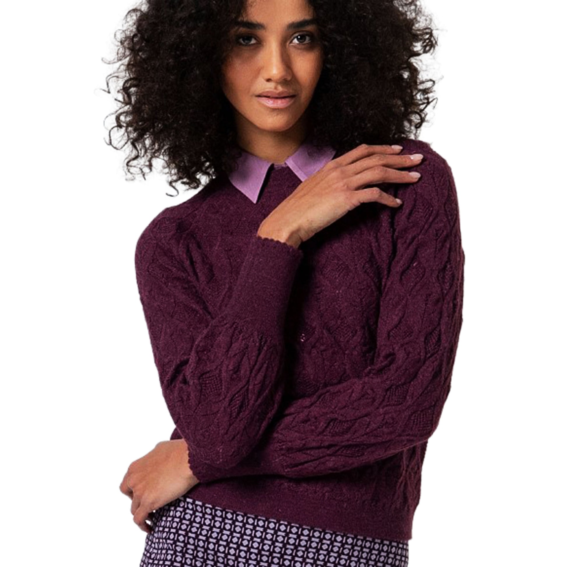 SURKANA - Maglia con motivo a trecce-SURKANA-VIALESCARPE