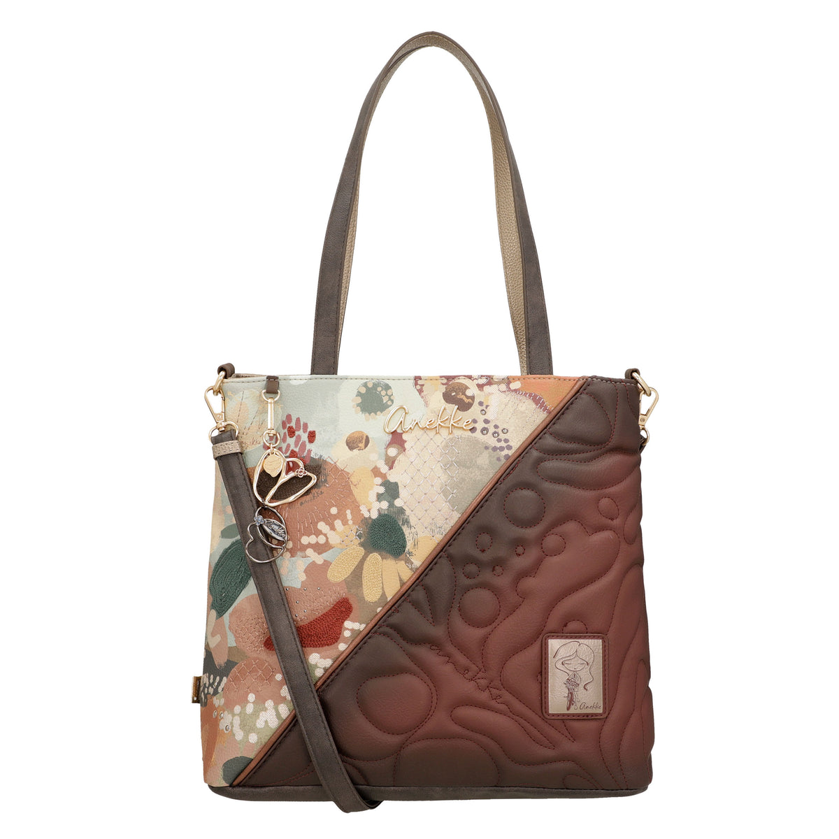 ANEKKE Borsa a Spalla Quadrata Blossom