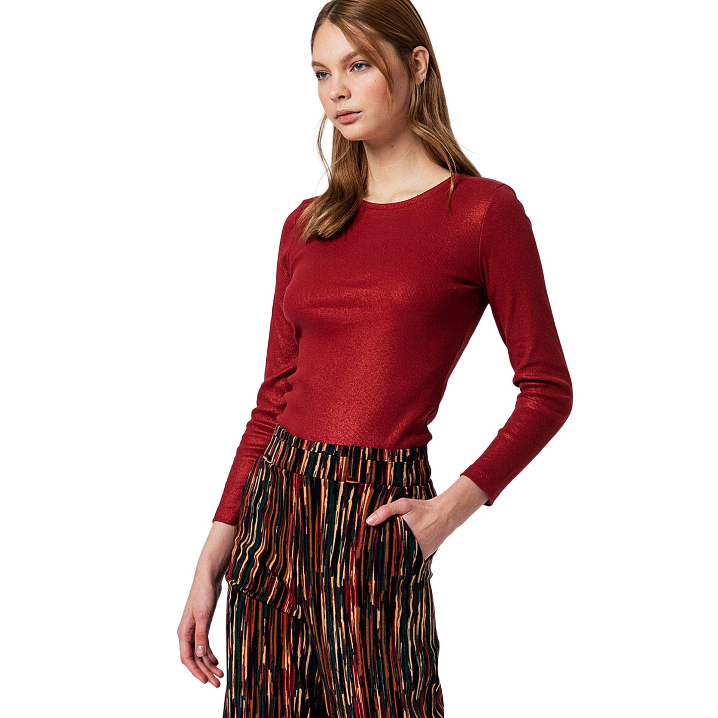 SURKANA - Pantaloni dritti Mattone-SURKANA-VIALESCARPE