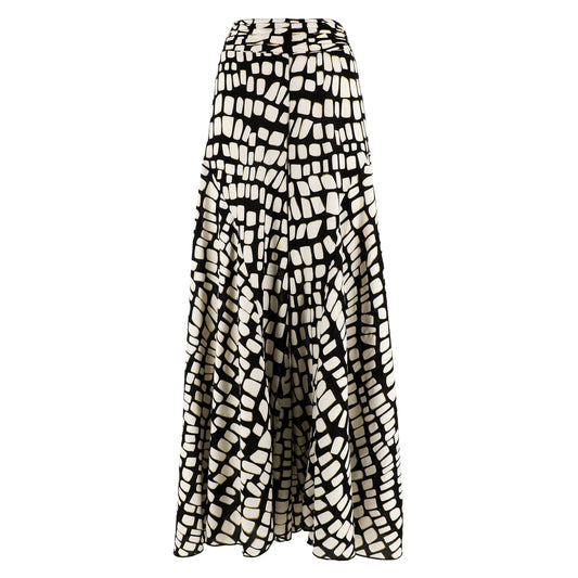 KARAKORUM Pantaloni PRECIOUS Ecru e Nero-KARAKORUM-VIALESCARPE