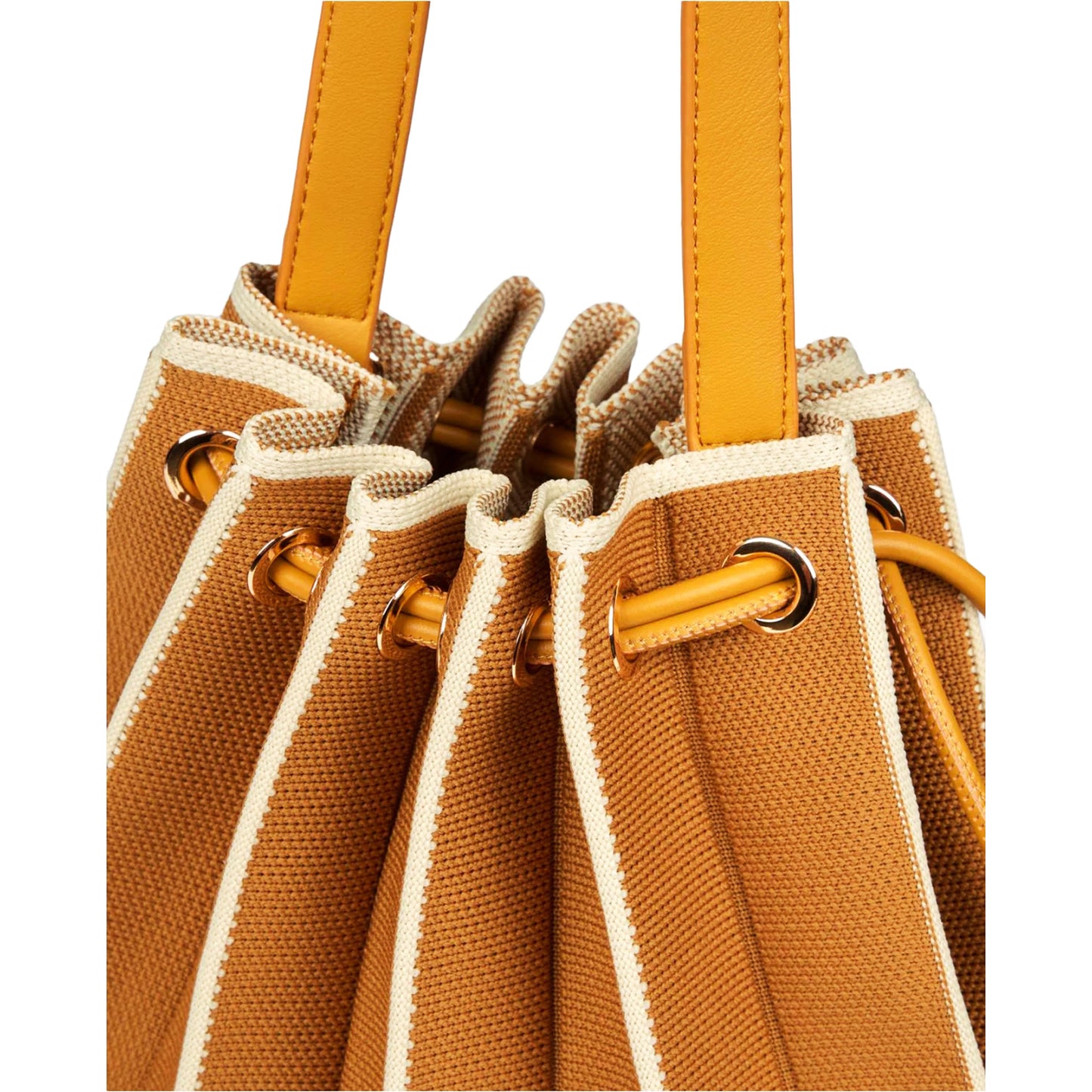 SURKANA Borsa zaino in maglia con pochette interna Cammello