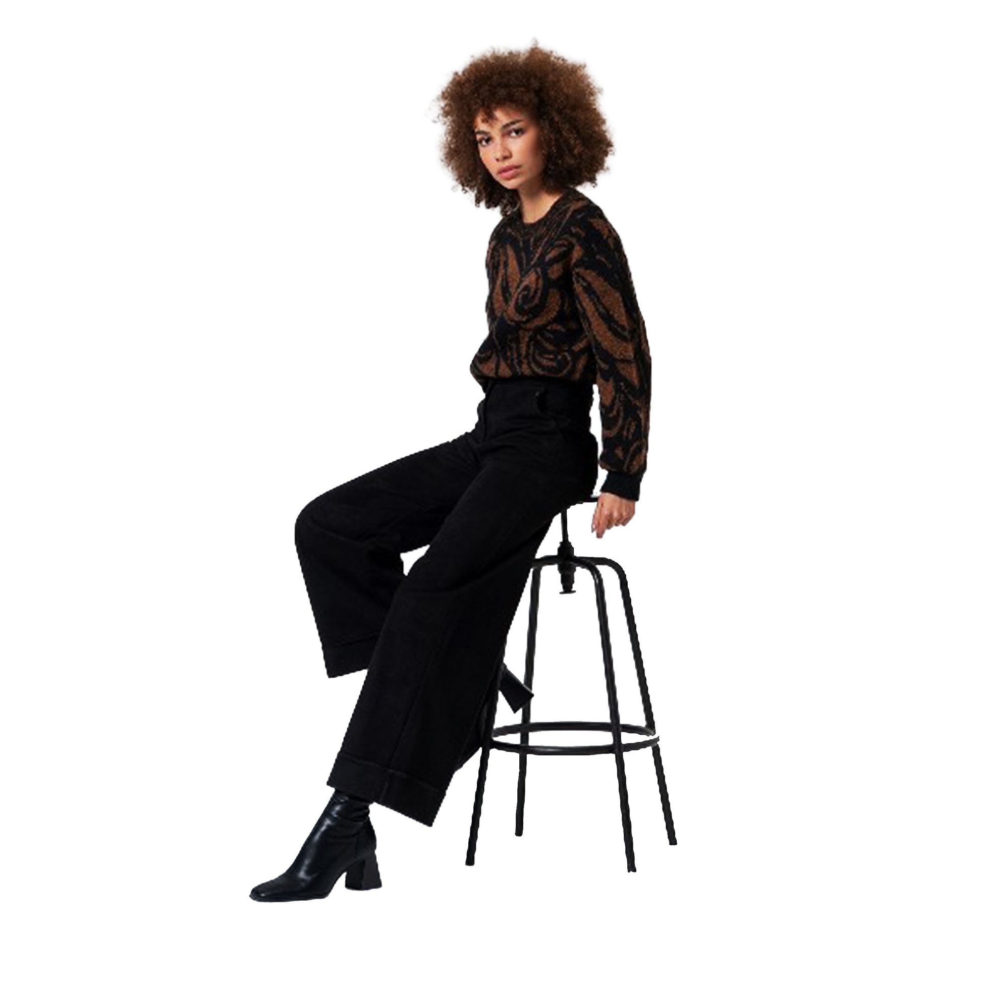 SURKANA - Maglione girocollo con maniche a sbuffo-SURKANA-VIALESCARPE