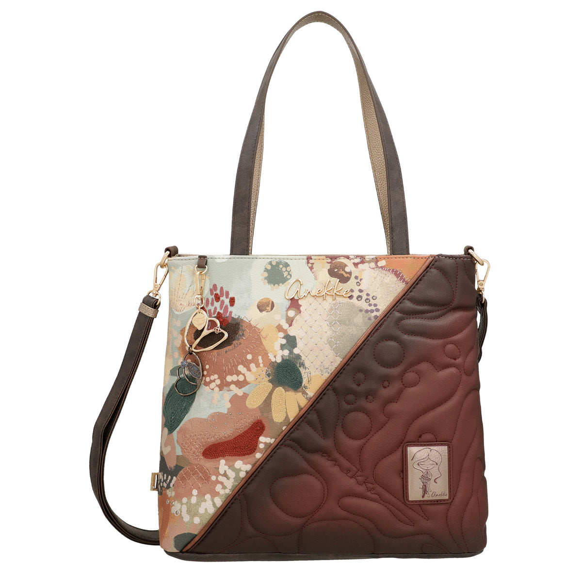 ANEKKE Borsa a Spalla Quadrata Blossom
