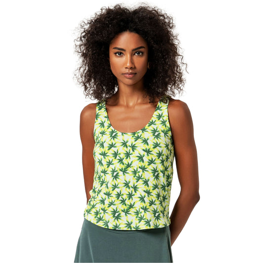 SURKANA Top a spalline con scollo rotondo Verde Chiaro