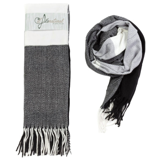 Scialle Stola IlFiloNatural Spina Pesce Quadroni