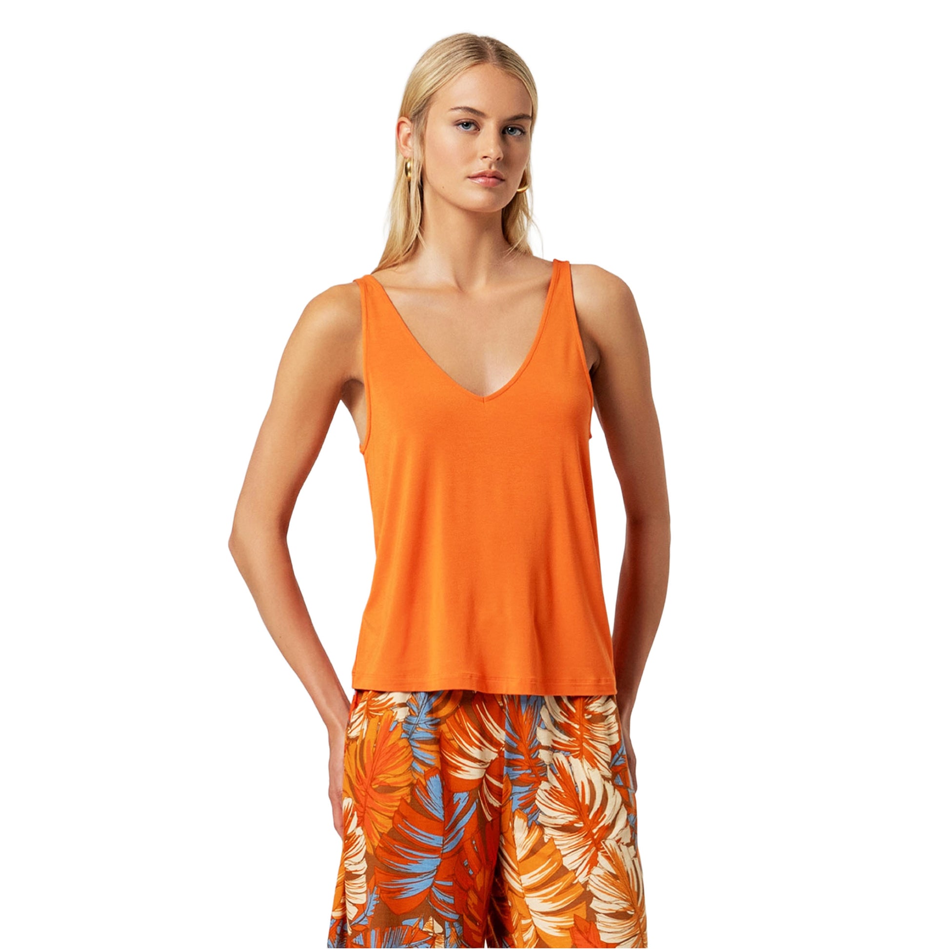 SURKANA Top a spalline Arancio-SURKANA-VIALESCARPE