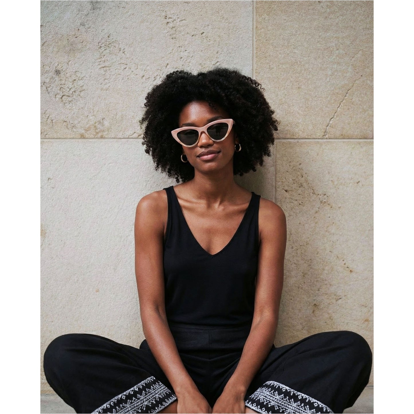 SURKANA Top a spalline Nero-SURKANA-VIALESCARPE