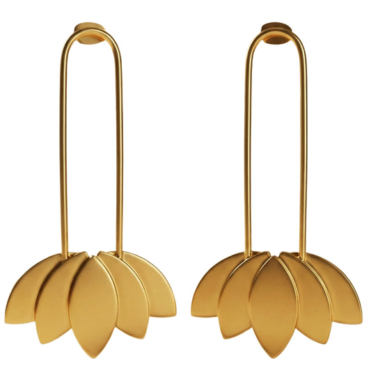 SURKANA Orecchino fiori di loto Oro