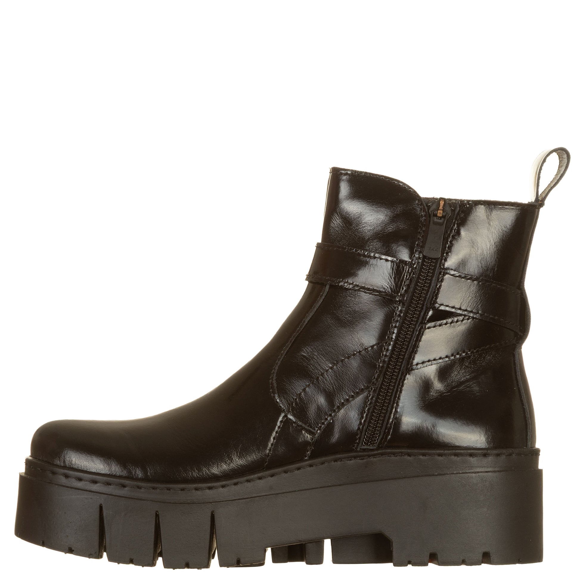 ART Stivaletti LEEDS Nappa Shinny Nero Vialescarpe