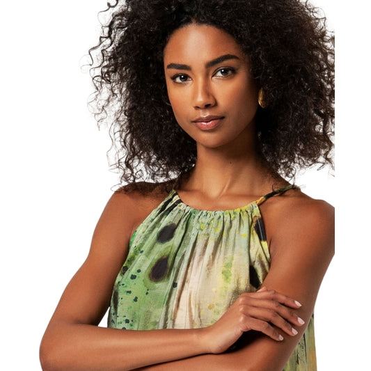 SURKANA Top a spalline con scollo halter Verde