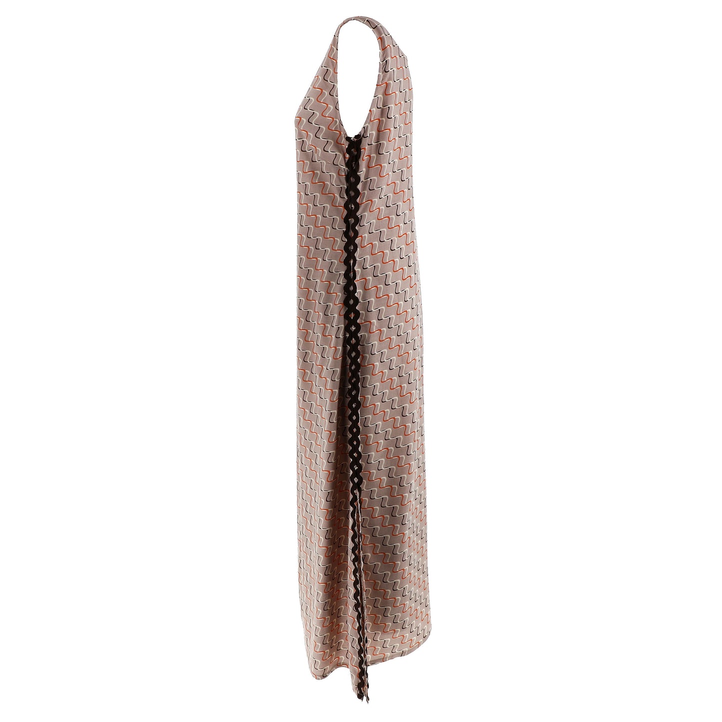 KARAKORUM Vestito lungo ONDINA beige, arancione e marrone