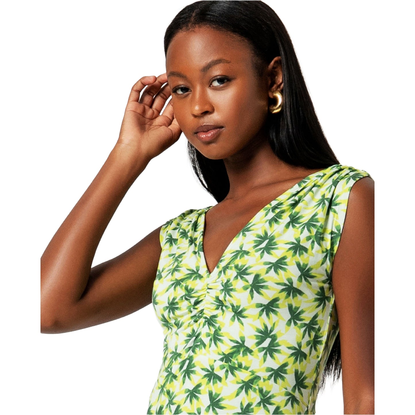 SURKANA Vestito senza maniche con spalle arricciate Verde Chiaro-SURKANA-VIALESCARPE