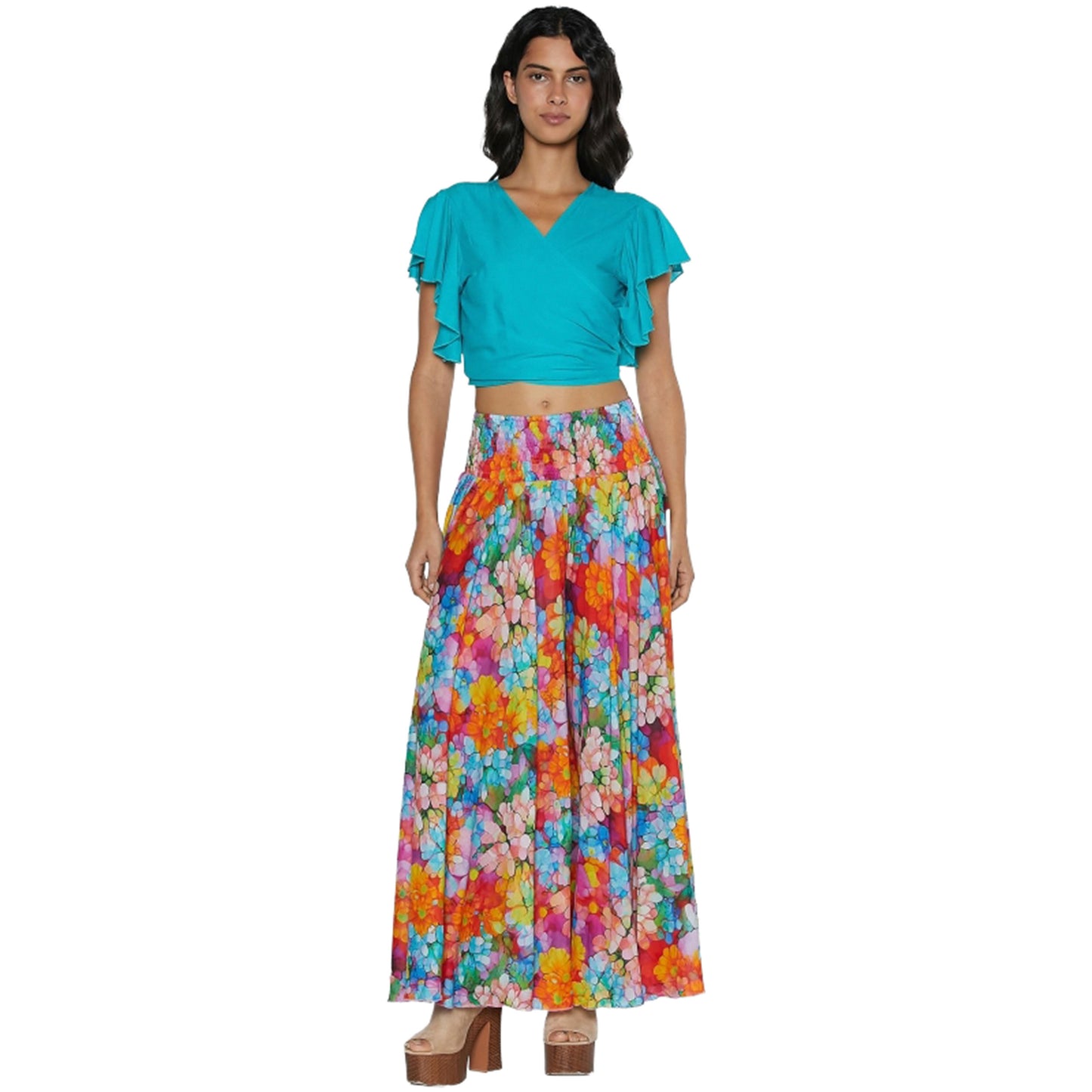 BABA DESIGN Pantaloni FLOWERS BEAT Multicolor