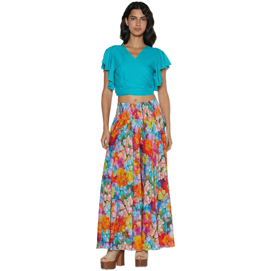 BABA DESIGN Pantaloni FLOWERS BEAT Multicolor