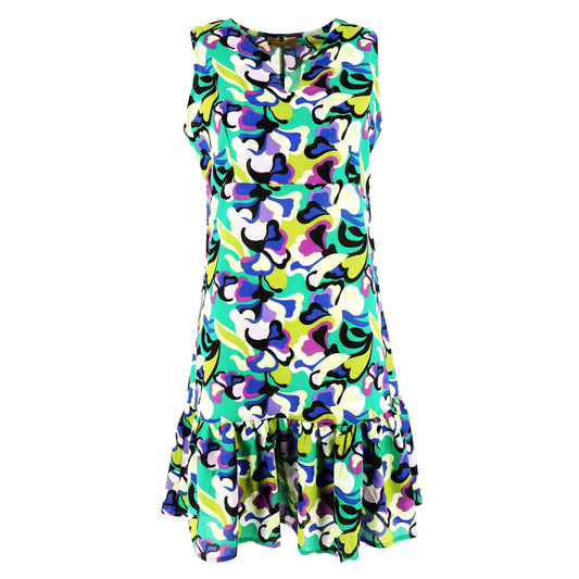 KARAKORUM Abito Corto SOLEDAD Verde e Multicolor