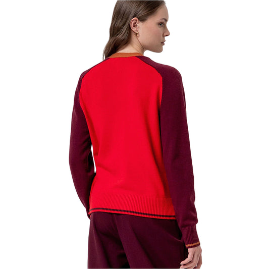 SURKANA Cardigan SAKO336 Bordeaux e Rosso