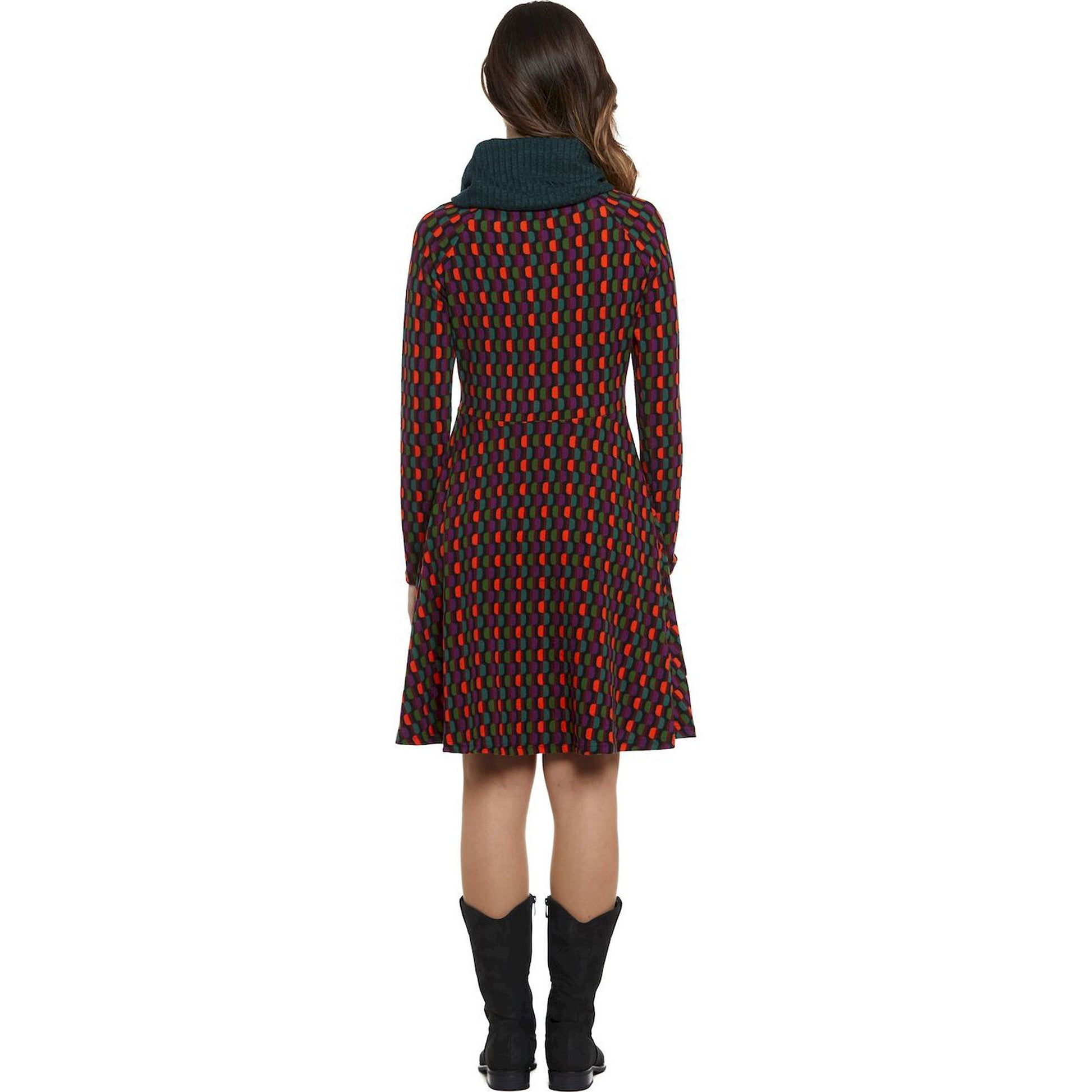 BABA Design - Abito corto jersey con collo dolcevita morbido-Baba design-VIALESCARPE