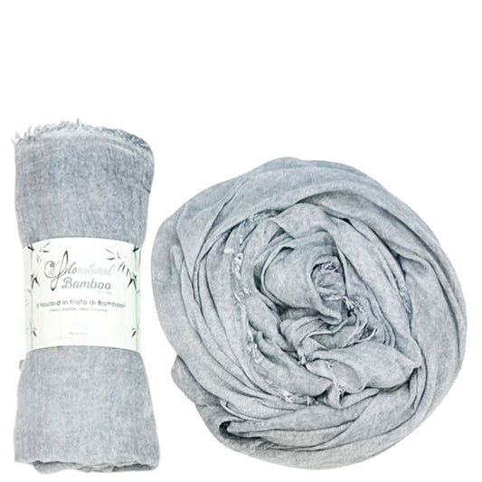 Foulard in Bamboo EcoVeg Tinto a Freddo Cenere